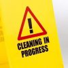 Caution Cleaning in Progress Sign