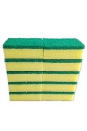 Alternative view of Foam Sponge Scourer Green-Yellow 10pk - washing up sponges