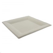 Compostable Sugarcane Square Plate 8"