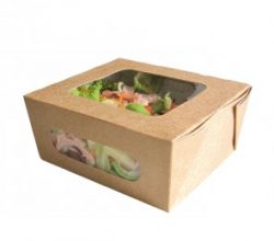 Compostable Salad Box  -Window Box