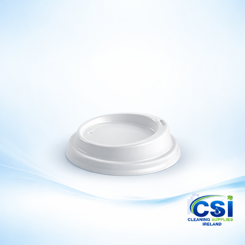 1000 Pack of 12oz Compostable Coffee Cup Lids Made from Plant-Based CPLA