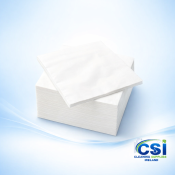 1ply White Serviette Folded