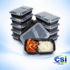 2-Compartment Microwave Safe Food Container and Anti-Fog Lid - Bulk 320 Pack