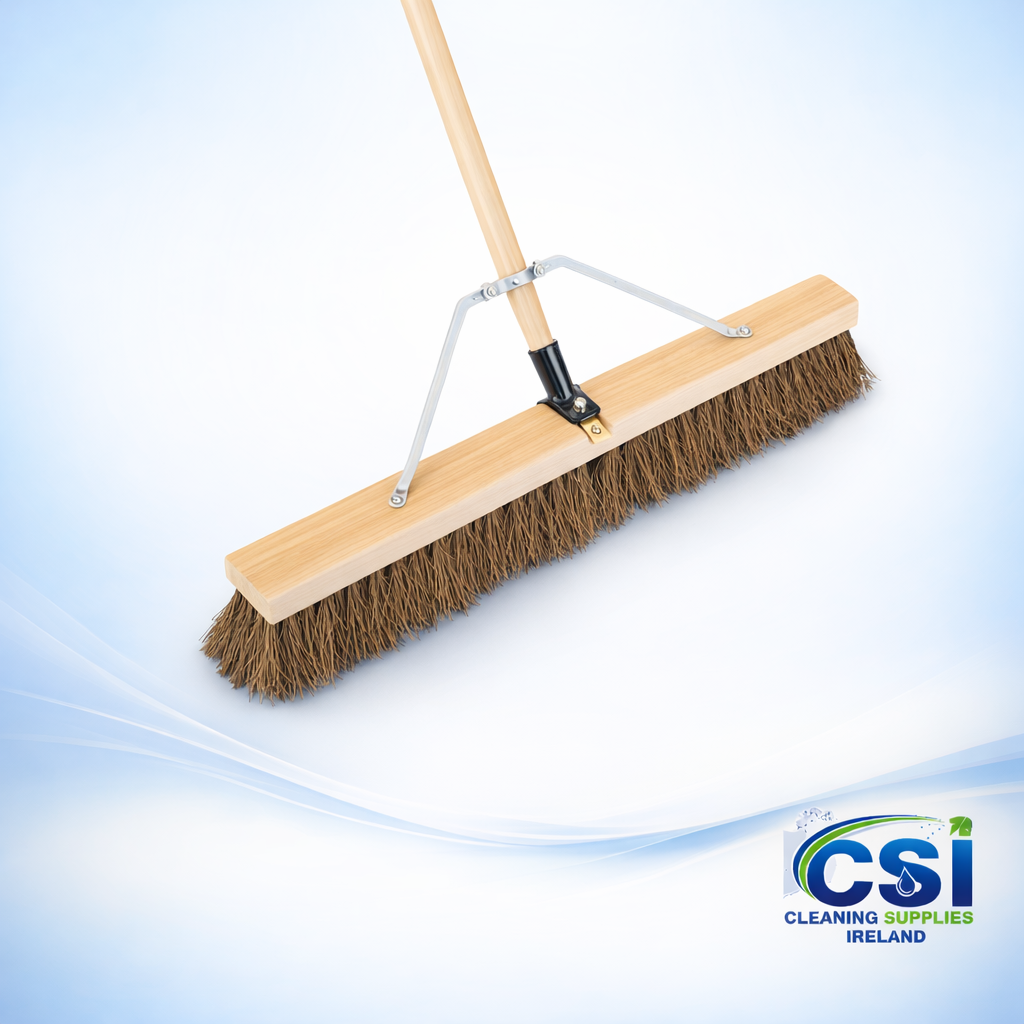 24" Heavy Duty Sweeping Brush with Metal Stays & Handle