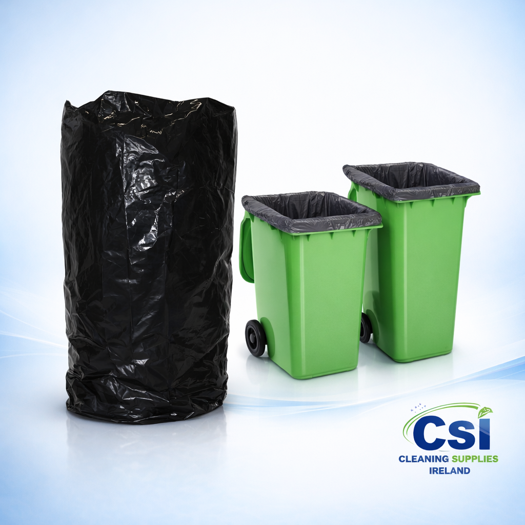 Heavy Duty 240L Black Wheelie Bin Liners 48 x 54 Inch - Case of 100