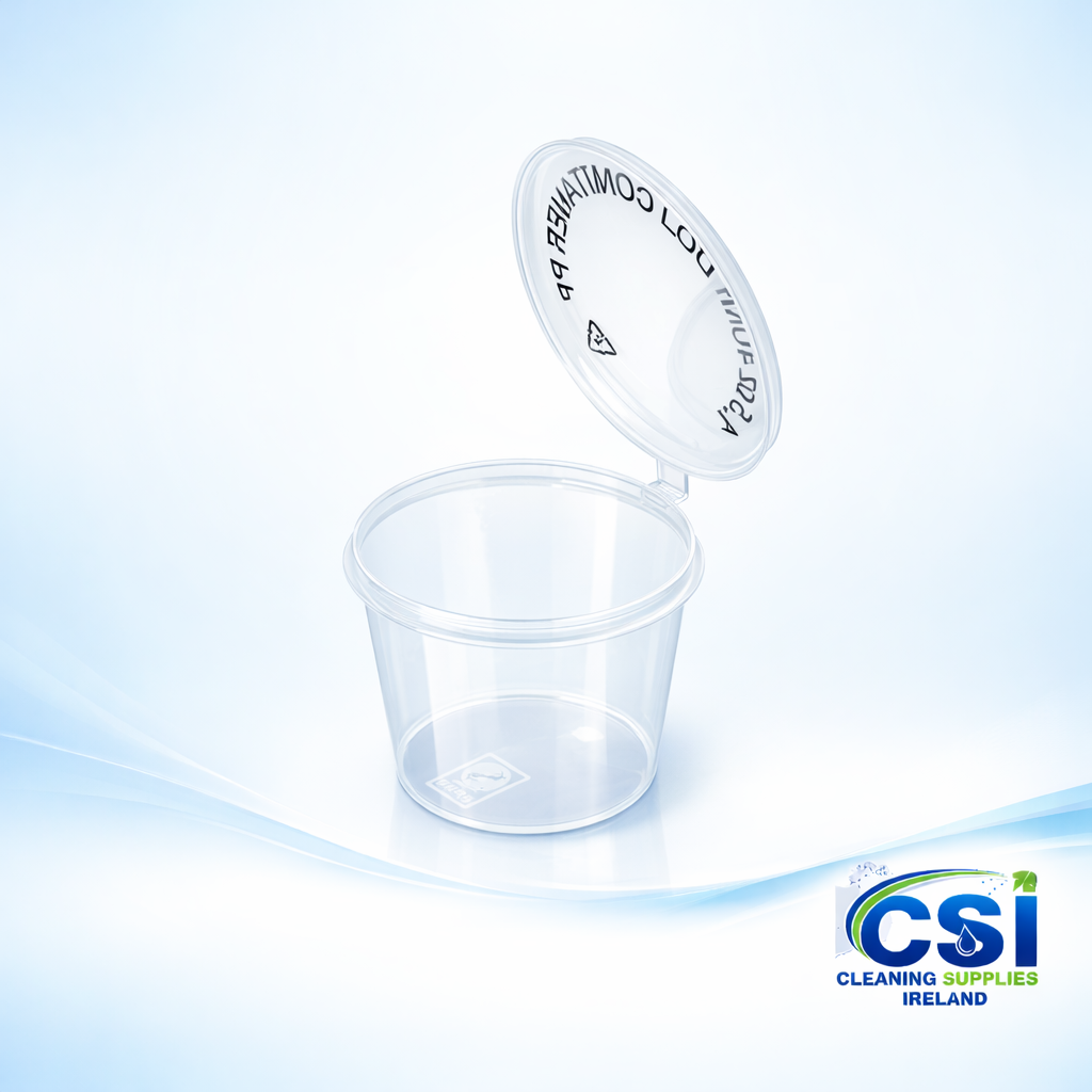 2000 Pack of Clear 2oz Compostable PLA Lids for Portion Pots and Sauce Cups