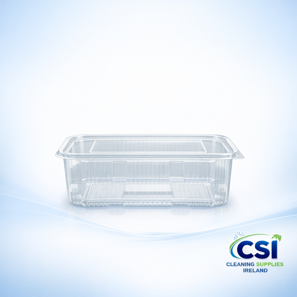 500cc Microwavable Plastic Takeaway Containers with Lids Ireland Pack of 250