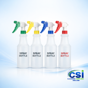 Professional 600ml Clear Spray Bottle with Red Trigger Spray