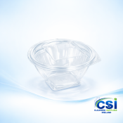750cc Clear Hinged Salad Container Closed