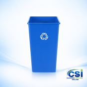 90L Slimline Paper Recycling Bin – Office Waste Station (Paper Slot Lid)