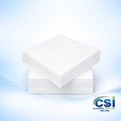 Airlaid Linen Style Napkins 4 Fold 40cm White Luxury Bulk Case 1680