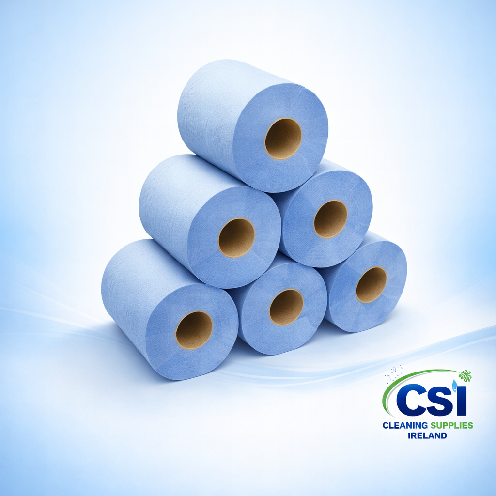 Blue Centrefeed Roll 150m 2-Ply Flat Sheet 6 Pack - The Big Roll