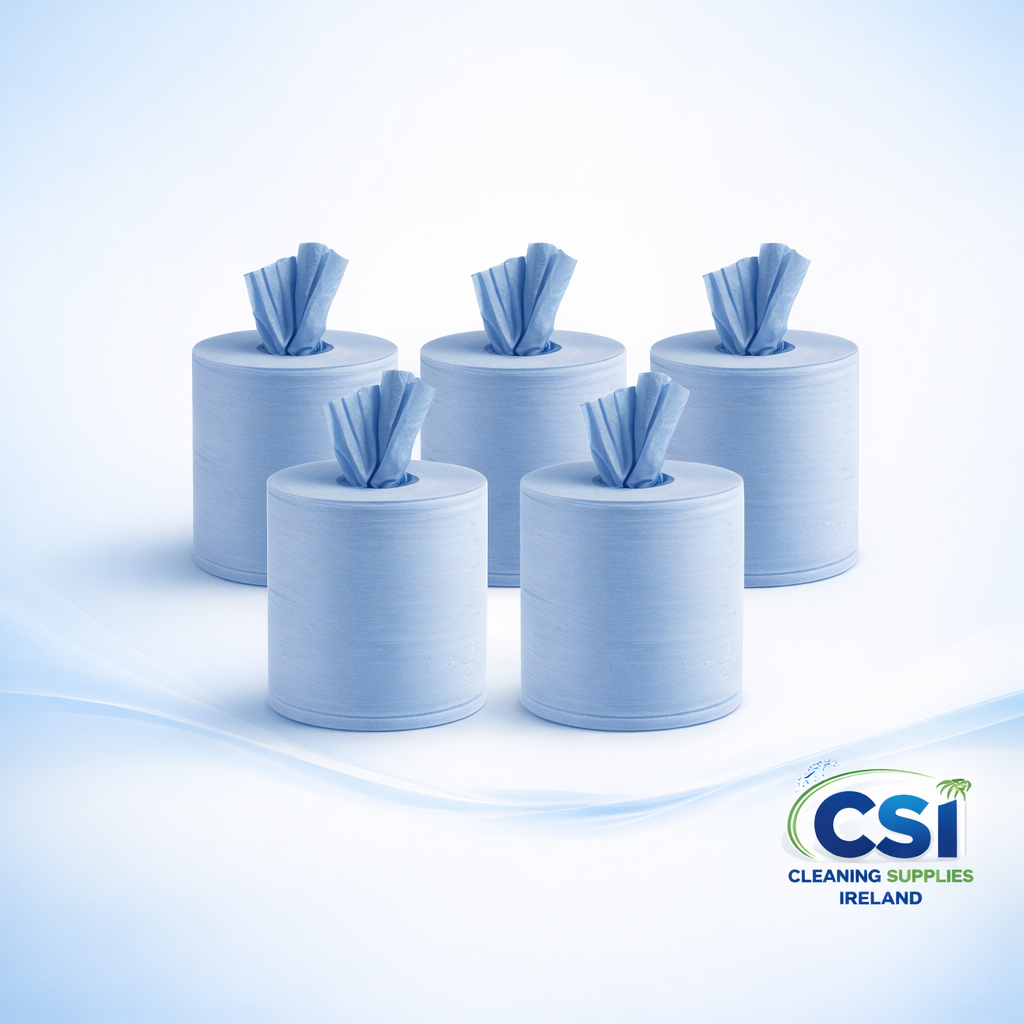 Professional Blue Centrefeed Roll 2ply 600 Sheets 6 Pack for Kitchens