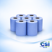 Blue Centrefeed Rolls 6 Pack for Catering and Dairy