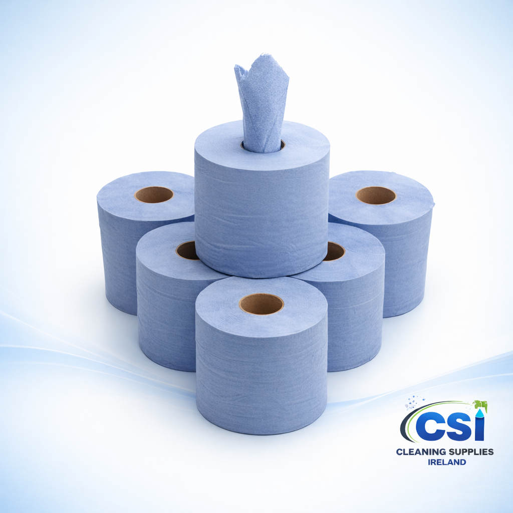 Blue Centrefeed Roll 2-Ply Wiping Paper - Best Value Ireland