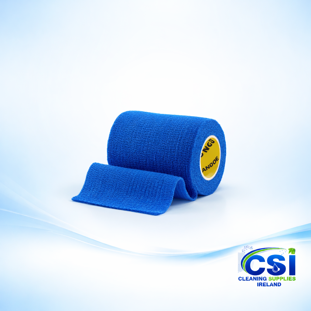 Blue Cohesive Bandage $$7.5\text{cm} \times 4.5\text{m}$$ for Football Sock Wrap and Shin Pads