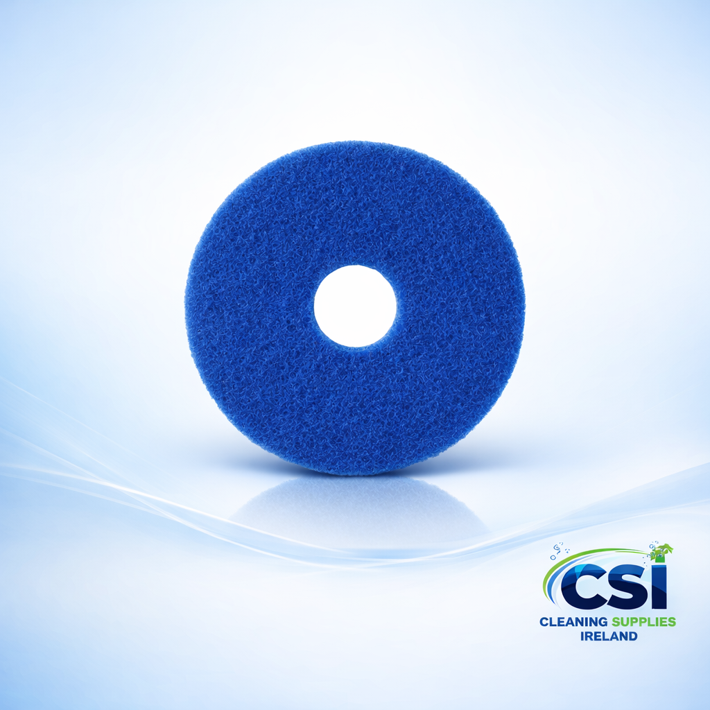 Professional 20 Inch Blue Floor Scrubbing Pads Box of 5