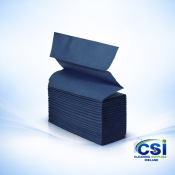 Blue Z-Fold Interfold Hand Towels 1 Ply Zig Zag 3000 Sheets