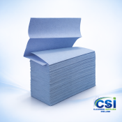 Blue Zig Zag Hand Towels 1ply Case 3000