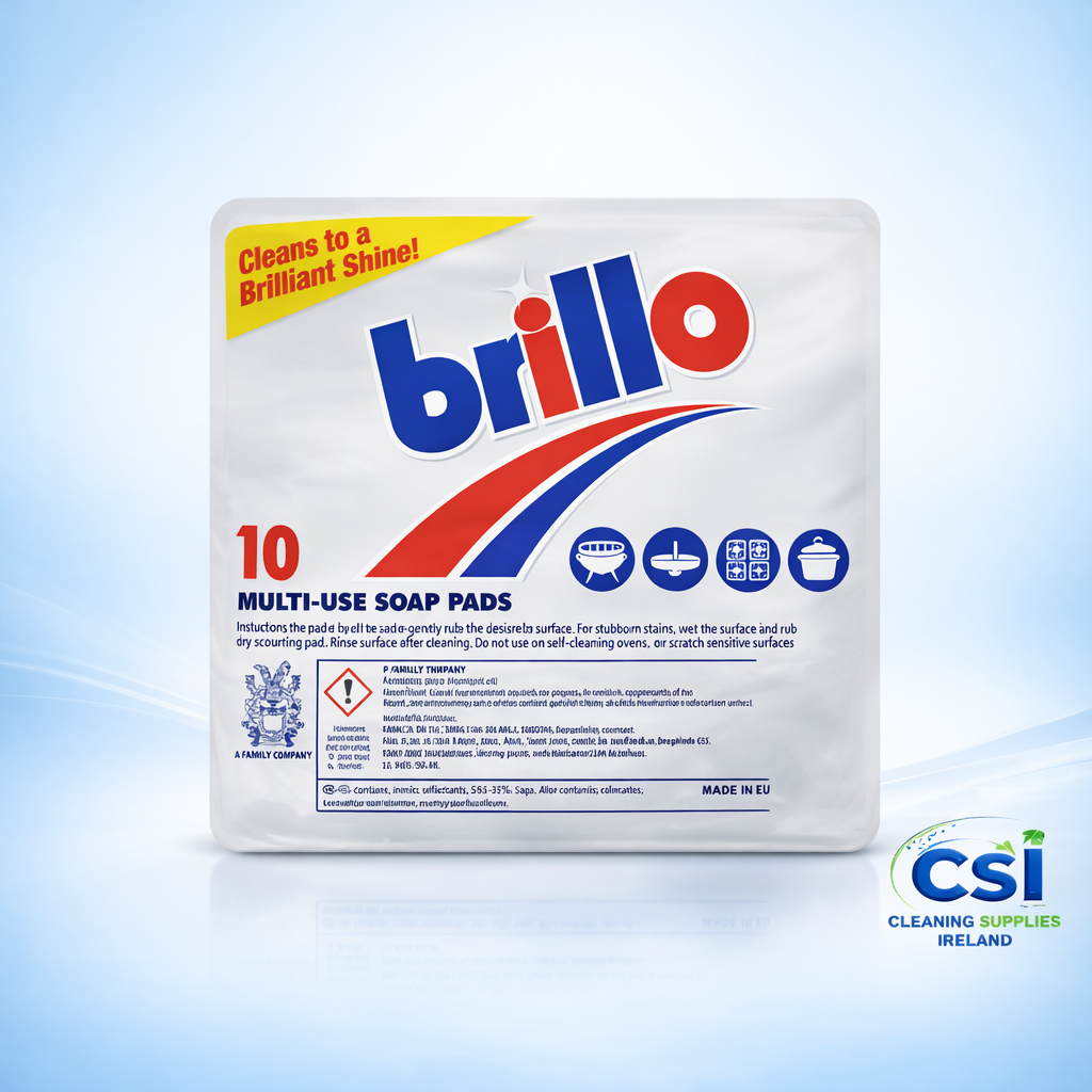 Brillo Soap Cleaning Pads Bulk Case 12 x 10 Packs (120 Pads Total)