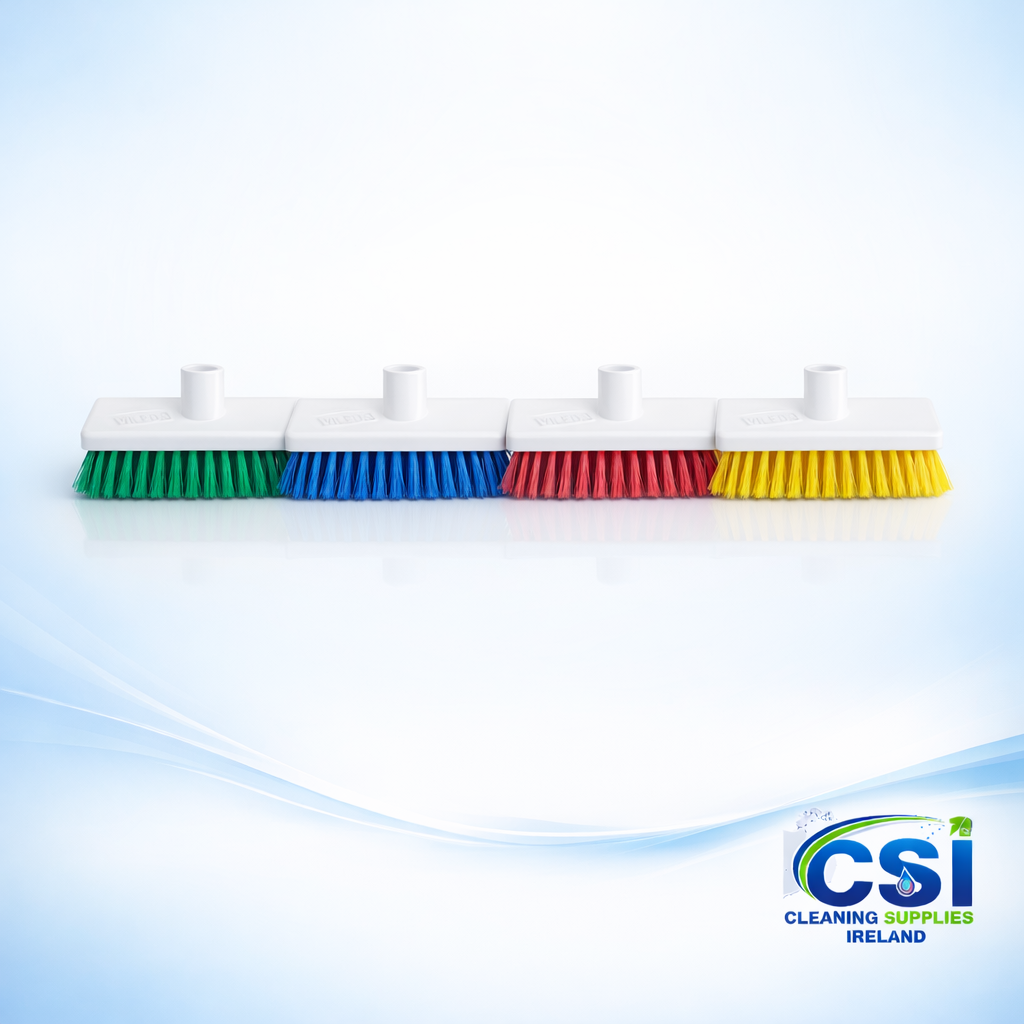 18" Stiff Hygiene Broom Head - HACCP Colour Coded (Head Only)