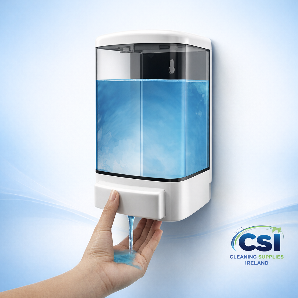 Bulk Fill Wall Mount Soap and Sanitiser Dispenser 1.1 Litre Refillable Heavy Duty Ireland