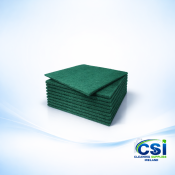Pack of 10 professional green hand scourer pads 150 x 230mm