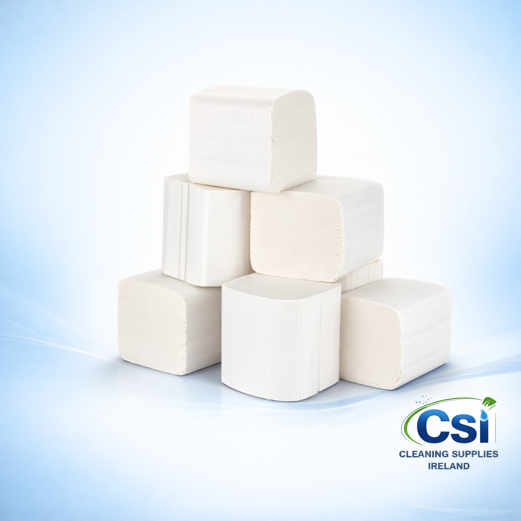 Case of 36 packs of 2-ply interfolded bulk pack toilet tissue for hygienic dispensing