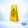Caution Cleaning in Progress Sign - A-Frame (Yellow)