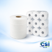 Centrefeed Rolls 2-Ply White Embossed Wiper Hand Towels 6 Pack Bulk Ireland