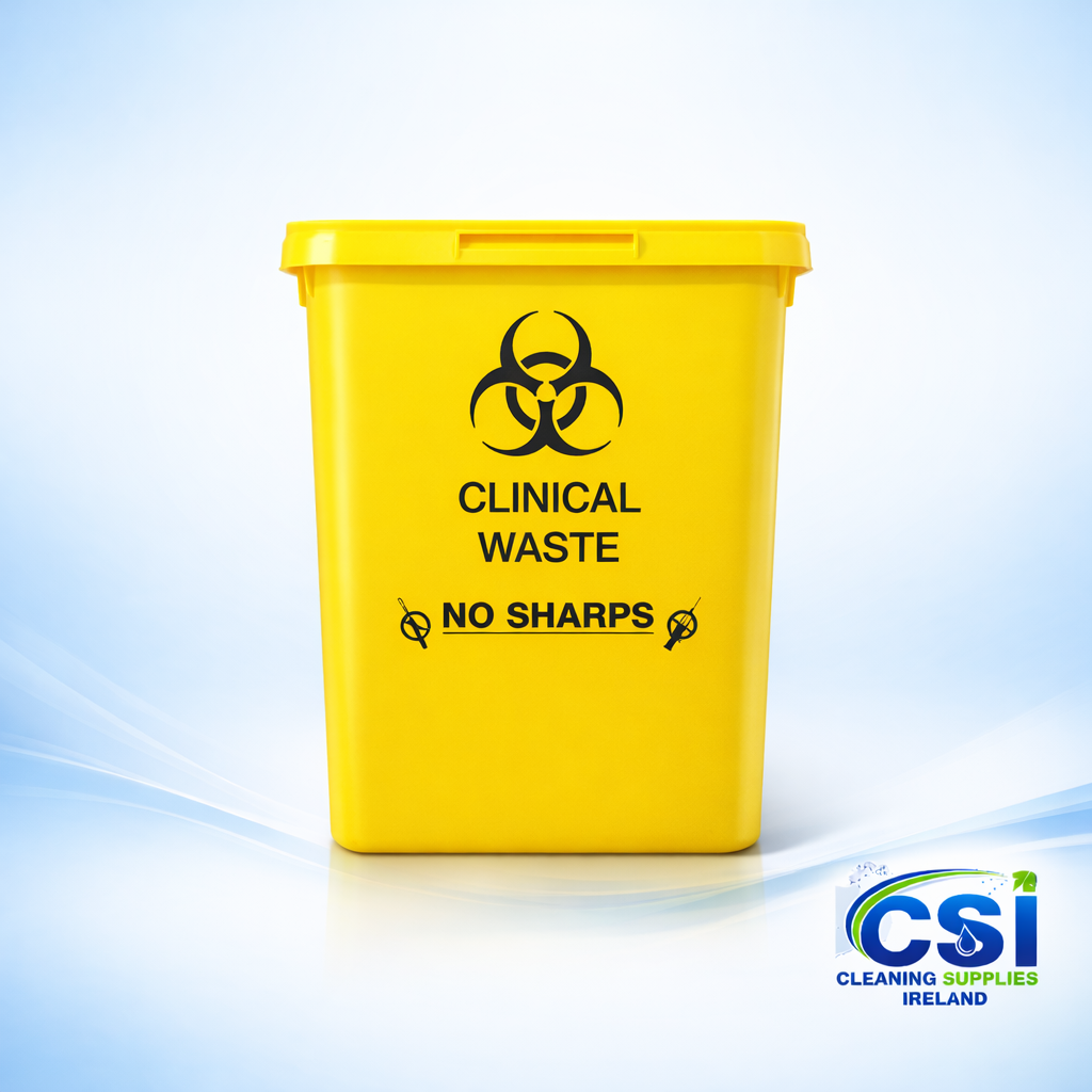 Roll of 25 Yellow Clinical Waste Bags for Biohazard and Medical Waste Disposal
