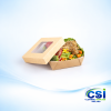 Compostable Kraft Salad Box with Window - 120x100x50mm (250 Pack)
