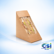 Compostable Kraft Sandwich Wedges - Deep & Large Deep Fill (500 Pack)