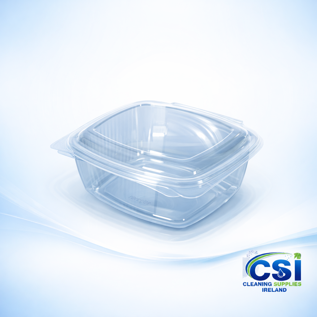 250cc Clear Compostable Salad Container Made from Plant-Based PLA