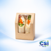 Compostable Wrap & Tortilla Box With Window - 500 Pack