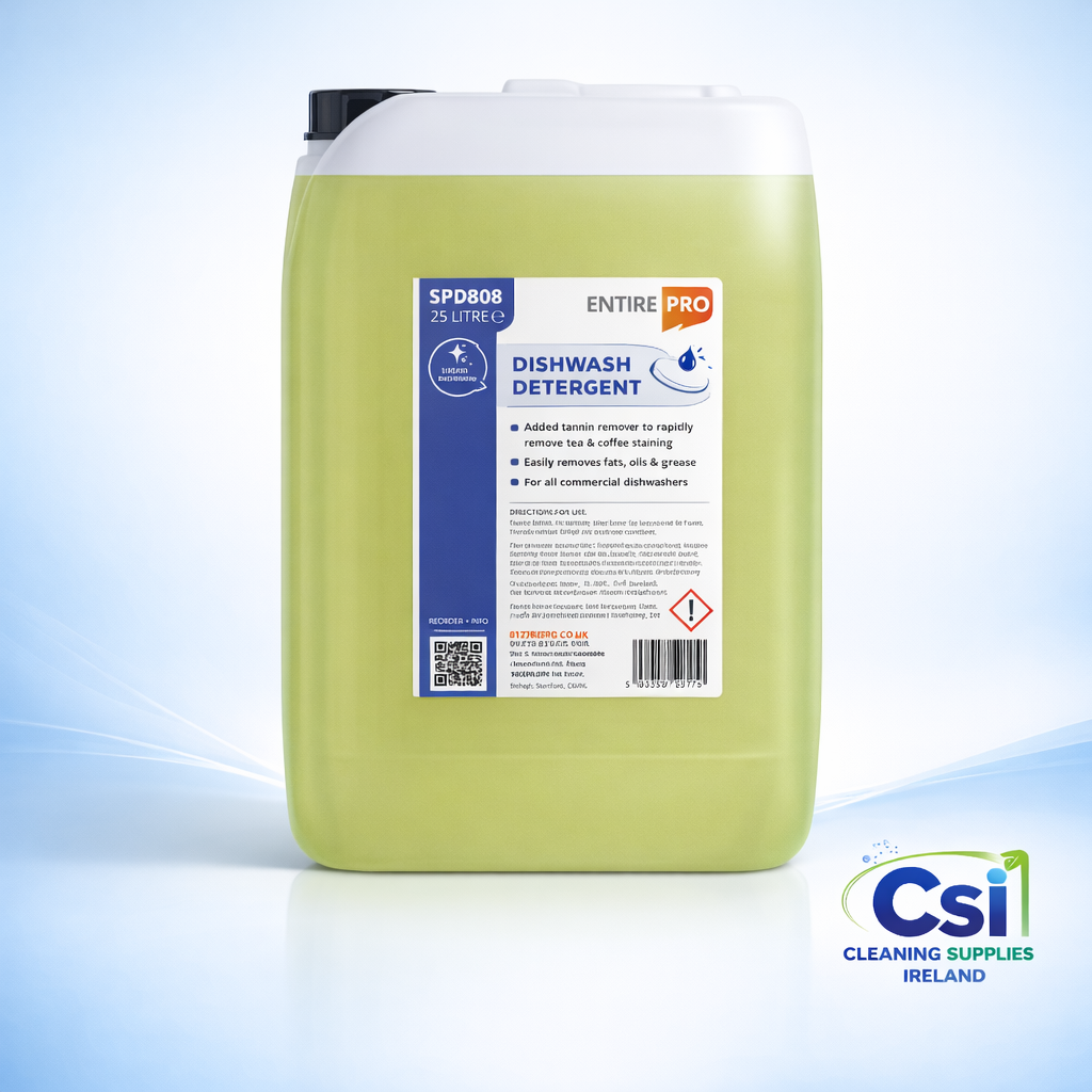 25 Litre drum of Crockwash HW high active concentrated liquid dishwasher detergent for automatic machines