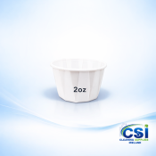 1oz white treated paper souffle cups for medicine delivery and catering bulk 5000 pack