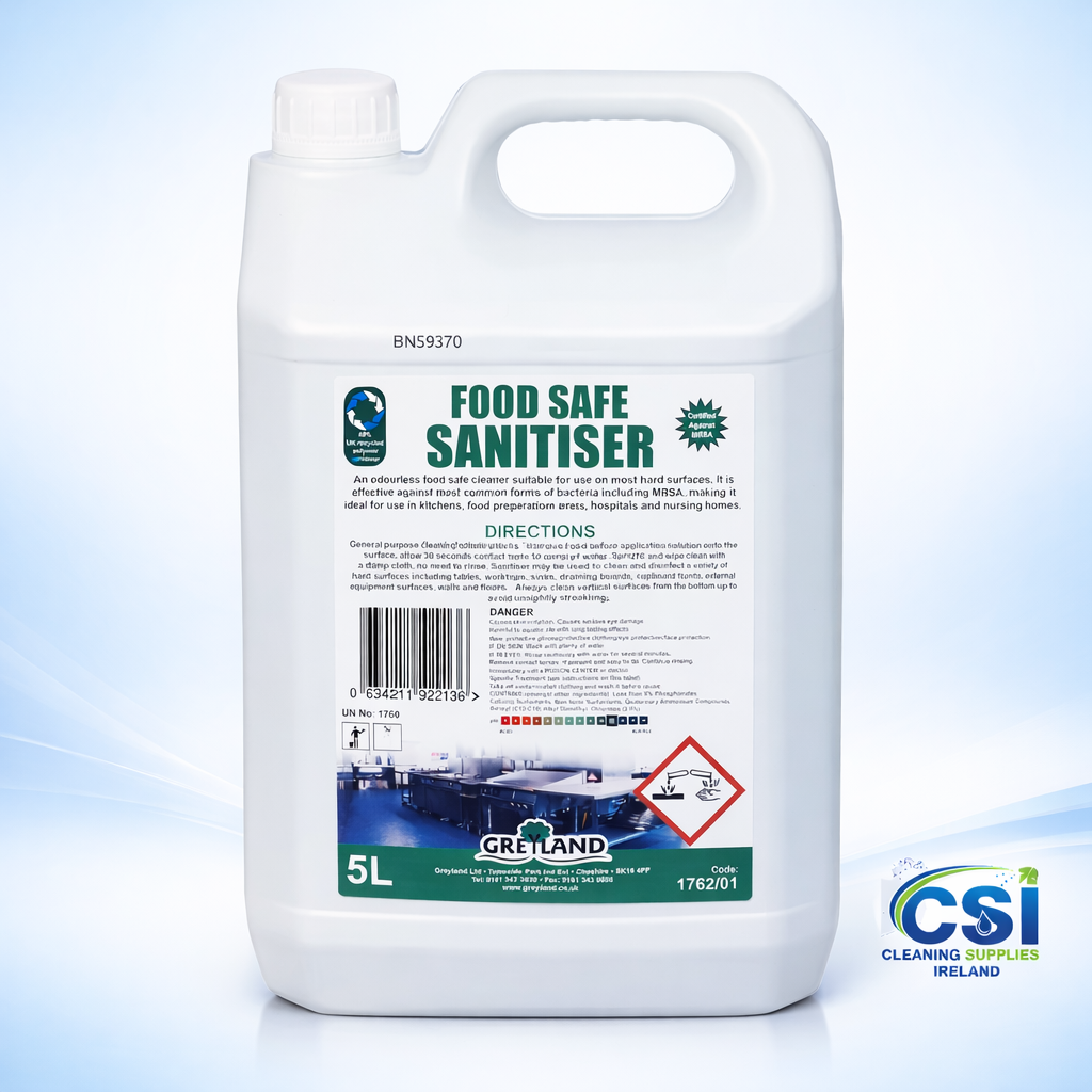 Dy-Sterl Food Safe Bactericidal Vegetable Wash Sanitiser Ireland 5L Bulk Sodium Hypochlorite