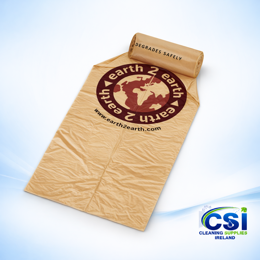 Earth 2 Earth compostable bin bags for food waste 26x44 clear 100 pack