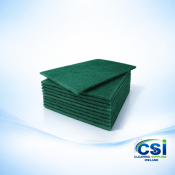 Heavy Duty Green Scouring Pads 9x6" (10 Pack)