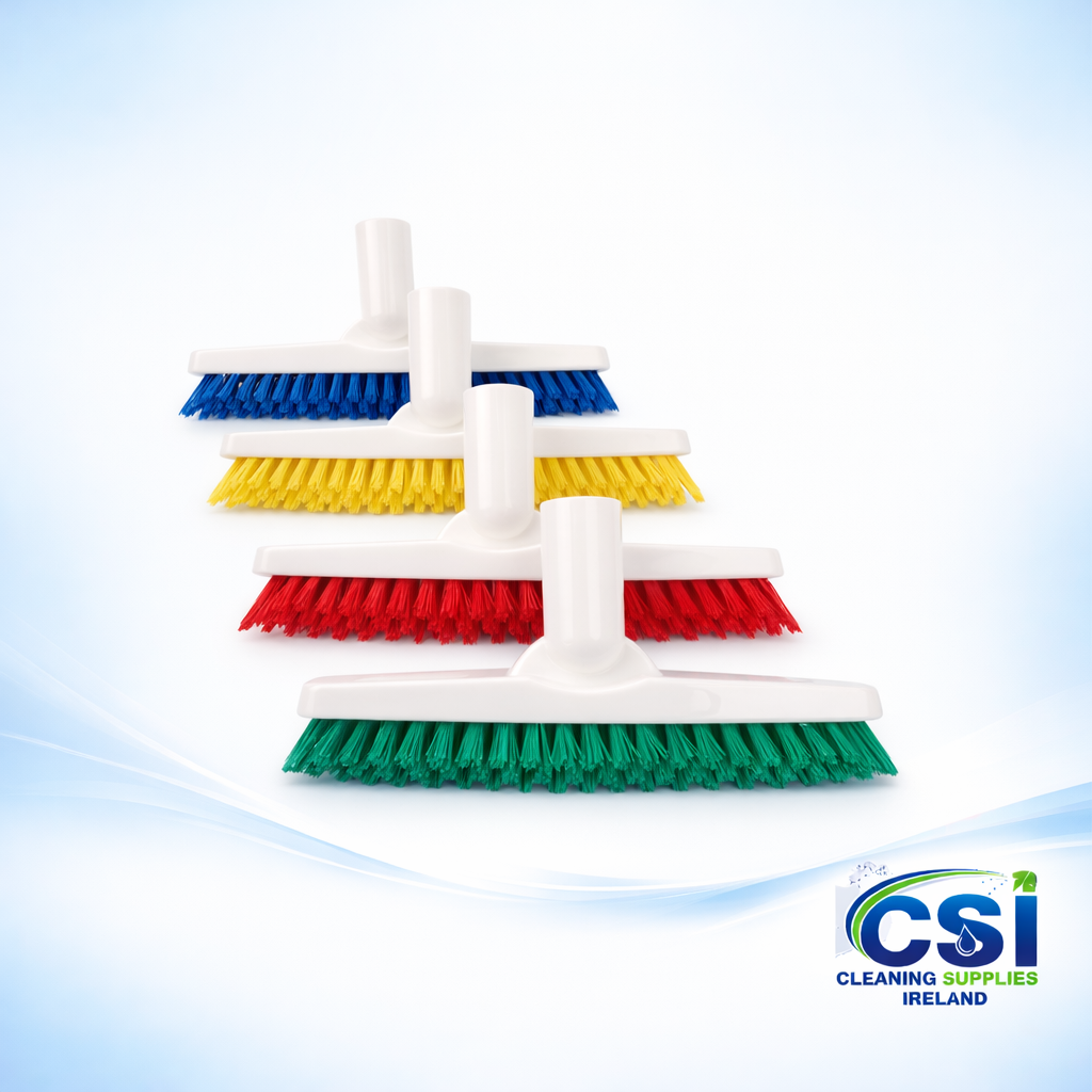 Professional Grout Cleaning Brush with Handle and Multi-Swivel Stiff Bristle Head