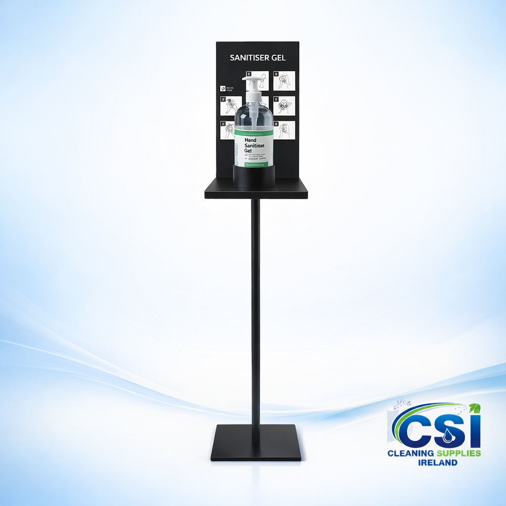 Freestanding Metal Hand Sanitiser Floor Stand with Gel Dispenser Ireland