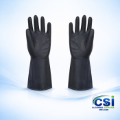 Heavy Duty Black Rubber Gloves Pack of 10