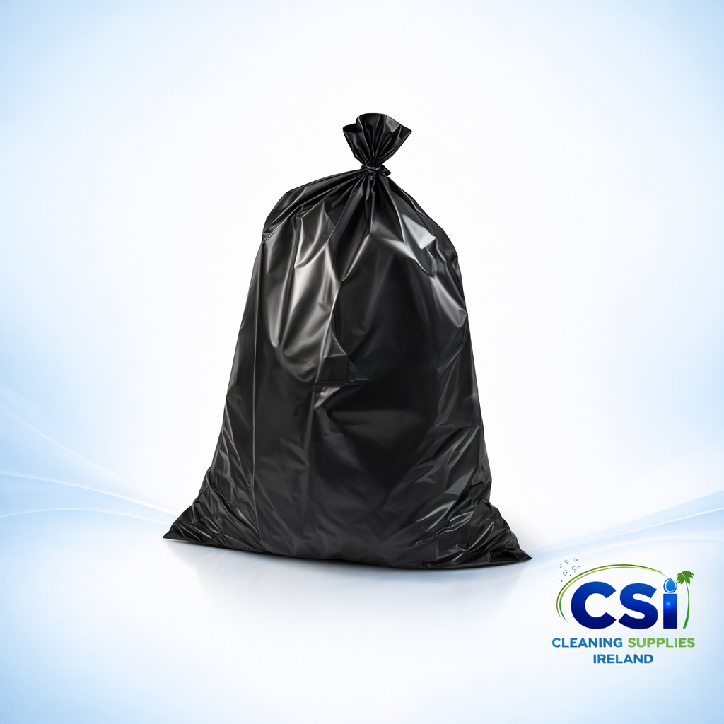 Heavy Duty Black Refuse Bags 160L 26x44 Inch Case of 200 for Industrial Waste