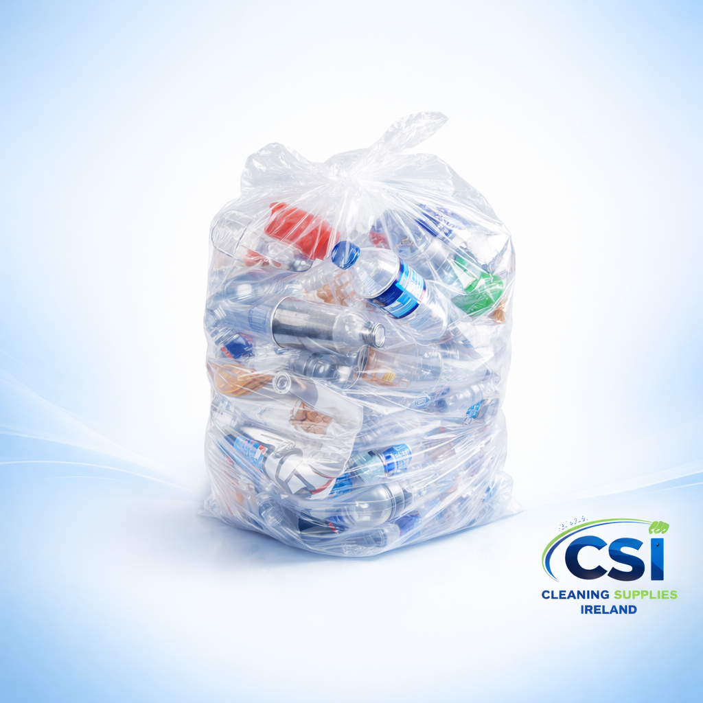 Very Heavy Duty Clear Refuse Sack Bags 29 x 46 Inch - Case of 200