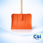 Heavy Duty Snow Shovel with Wooden Handle