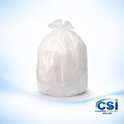 Heavy Duty White Swing Bin Liners 25 x 30 45 Litre Bin Bags 500 Pack Ireland