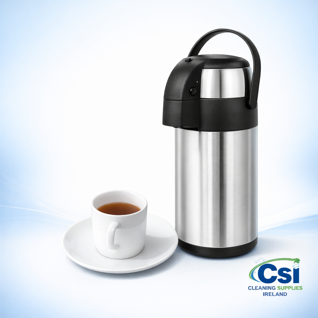 5 Litre Stainless Steel Hot Liquid Dispenser Pot Pump Action Airpot