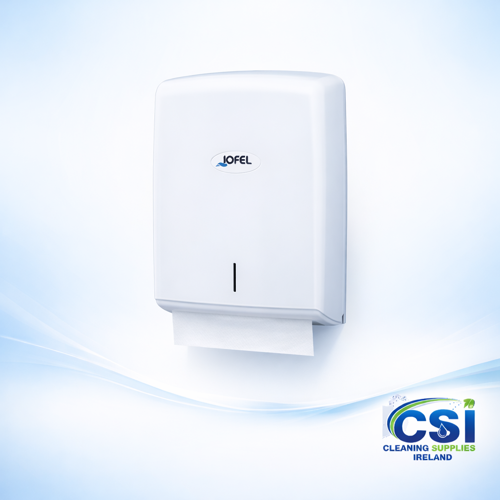 Bright finish inox stainless steel centrefeed roll dispenser for commercial kitchens