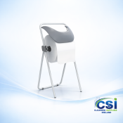 Industrial Wiper Roll Floor Stand with Free Roll